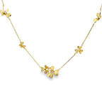 Cubic Zirconia Flower Pendant Sterling Silver