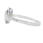 .44ct Rose Quartz Diamond Ring 10KT White Gold