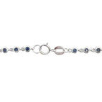 .87ct Sapphire Diamond Bracelet 14KT White Gold