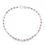 .89ct Ruby Diamond Bracelet 14KT White Gold