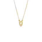 .03ct Diamond Heart Love Pendant 14KT Yellow Gold