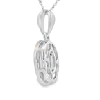 Rose Quartz Diamond Fashion Pendants 10KT White Gold