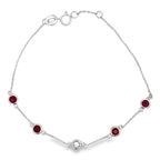.71ct Ruby Diamond Bracelet 14KT White Gold