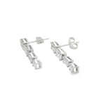 Lab Grown Diamond Dangle Earrings 14KT White Gold