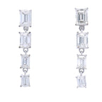 Lab Grown Diamond Dangle Earrings 14KT White Gold