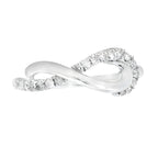 Natural .21ct Diamond Ring Sterling Silver