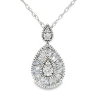 Genuine .32ct Diamond Fashion Pendants 14KT White Gold