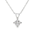 Natural .40ct Lab Grown Diamond Pendant 14KT White Gold