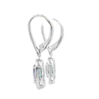 .89ct Mystic Fire Topaz Dangle Earrings 10KT White Gold