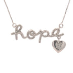 .30ct Diamond Heart Love Pendant Sterling Silver