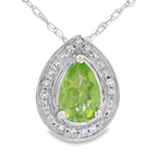 .47ct Peridot Diamond Fashion Pendants 10KT White Gold