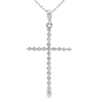 .21ct Diamond Cross Religious Pendant 14KT White Gold