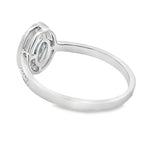 Natural .40ct Aquamarine Diamond Ring 10KT White Gold