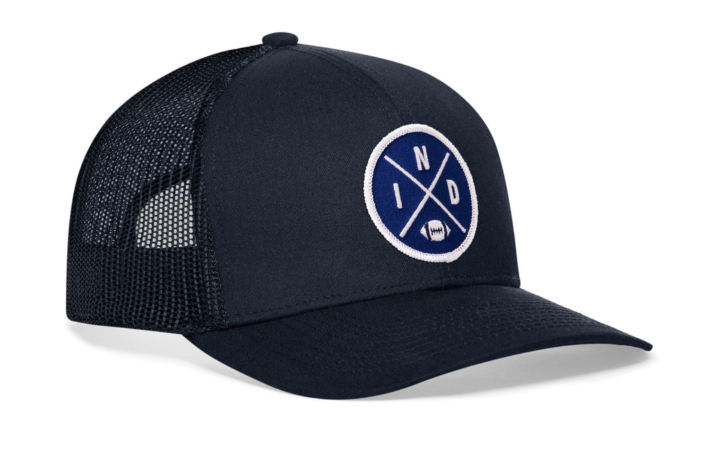 Indianapolis Football Trucker Hat  |  IND X Snapback