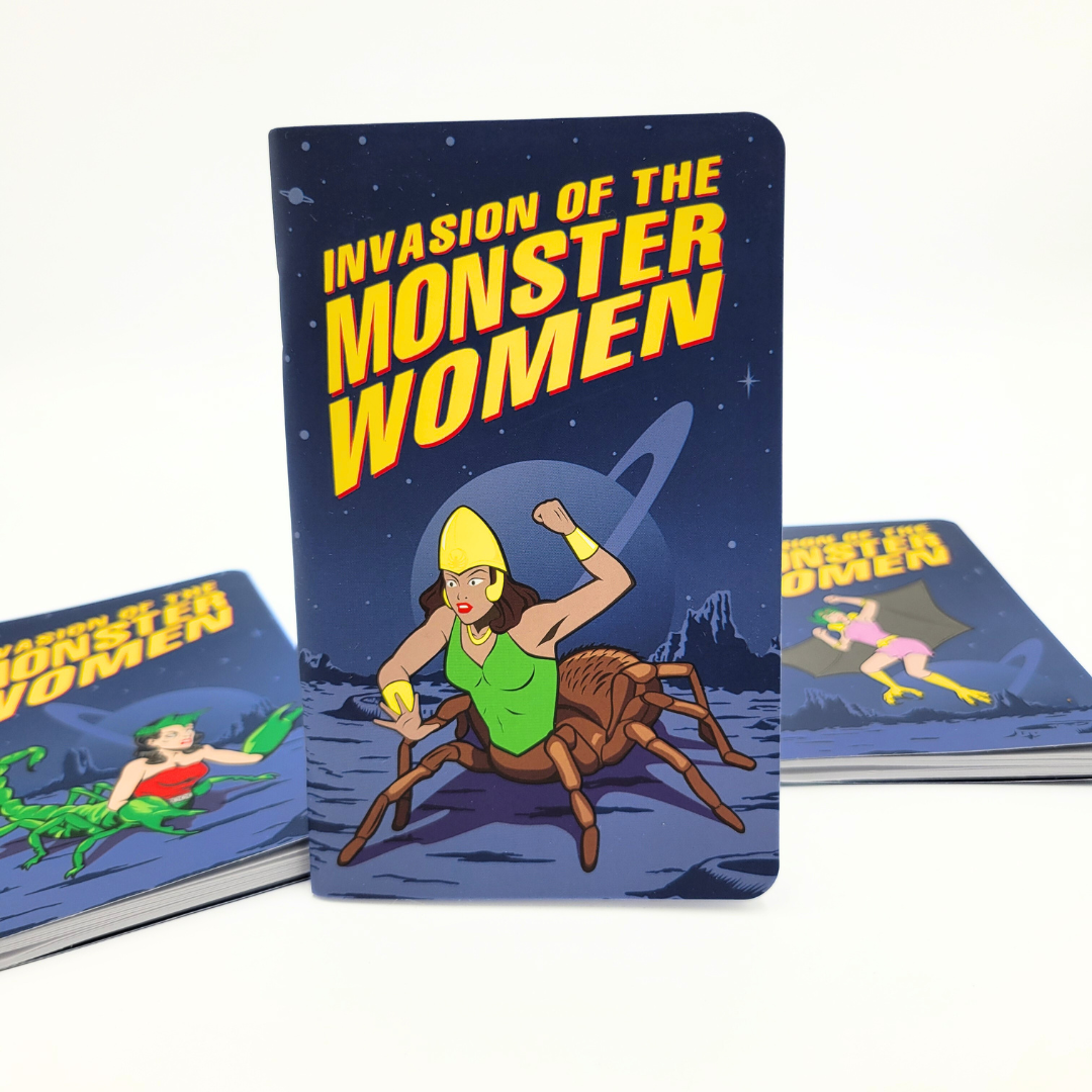 3PK Monster Women Notebook Journals Note Pad GIRL POWER! - Archie McPhee