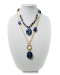 Iolite and Sodalite Layer Necklace set