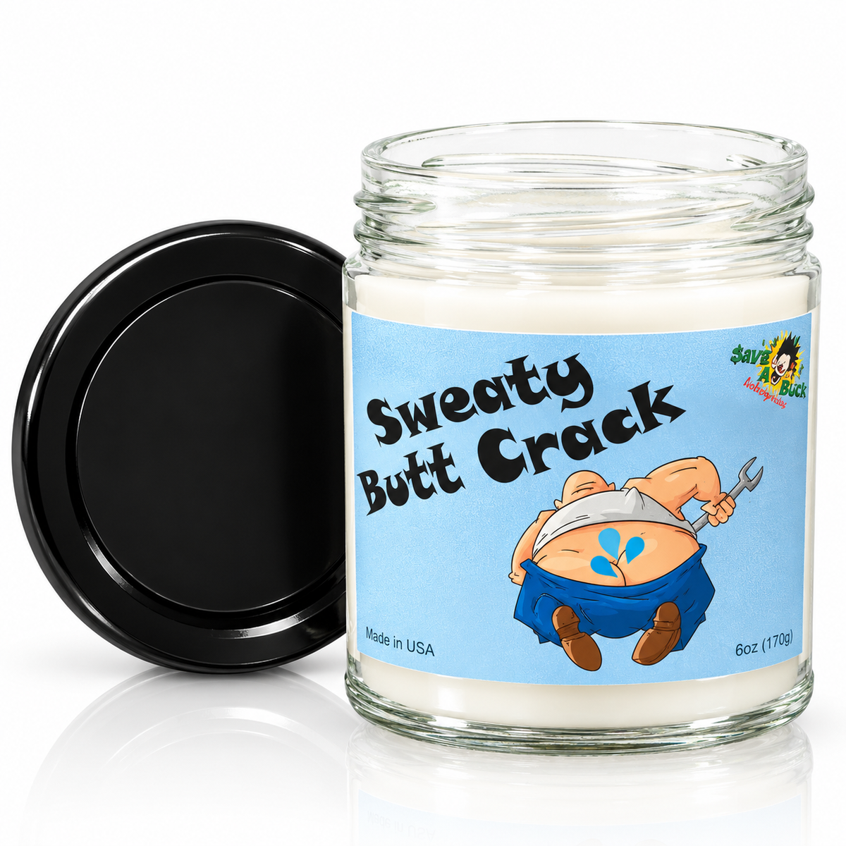 💨 Sweaty Butt Crack Scented Candle – USA Made Gag Gift