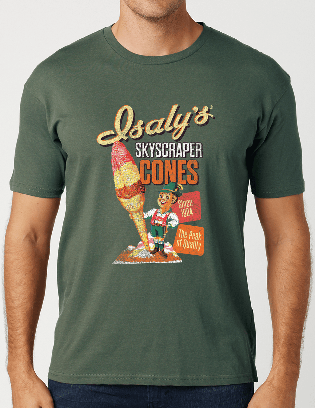 Isaly’s® Skyscraper Ice Cream Cone Tee – Retro Unisex Graphic T-Shirt