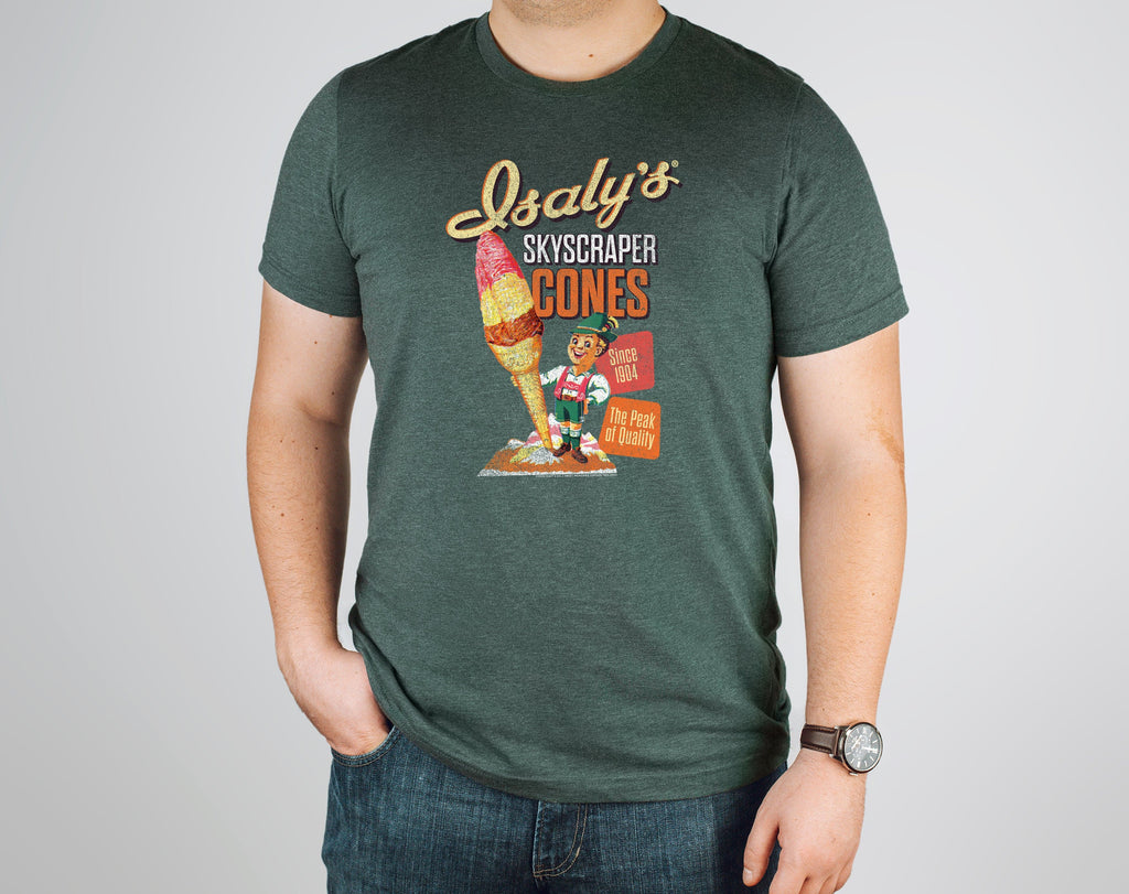 Isaly’s® Skyscraper Ice Cream Cone Tee – Retro Unisex Graphic T-Shirt