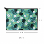 Island Bloom Magnetic Golf Towel | 16" x 24" Floral Golf Bag Towel