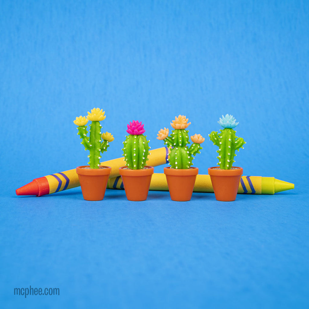 Itty Bitty Cactus (Bag of 8) - Tiny Figurines Arts & Crafts - Archie McPhee