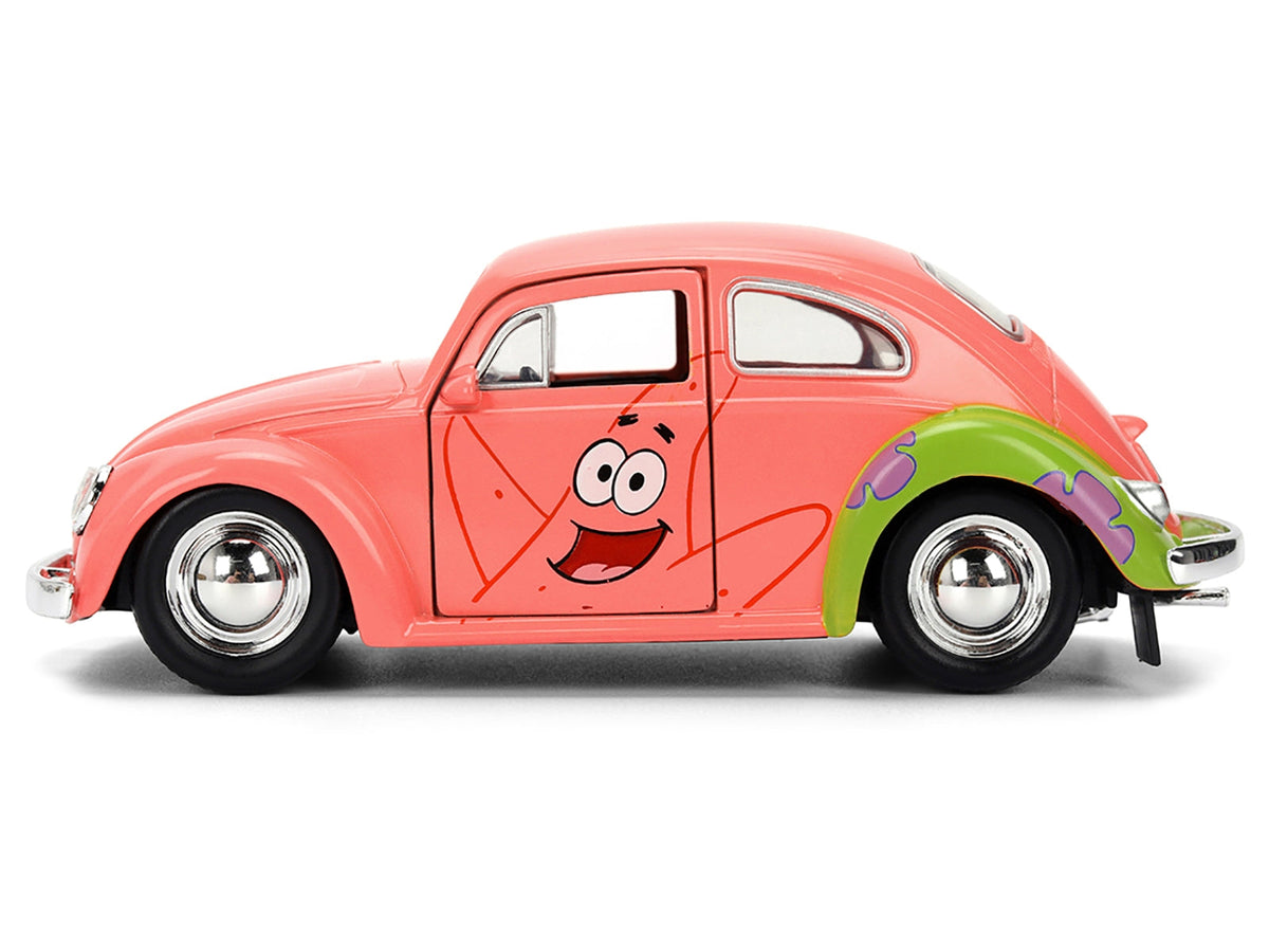 1959 Volkswagen Beetle "Patrick Star" Livery Pink "SpongeBob SquarePants" (1999-Current) TV Series "Hollywood Rides" Series 1/32 Diecast Model Car by Jada