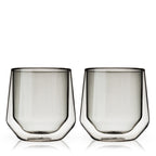 Aurora Double-Walled Tumblers in Smoke Grey Set of 2