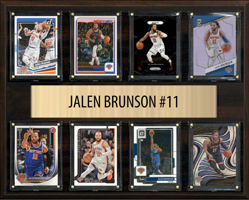 Jalen Brunson #11 8 Card Plaque Donruss Hoops Fleer 2025 2024 New York Knicks