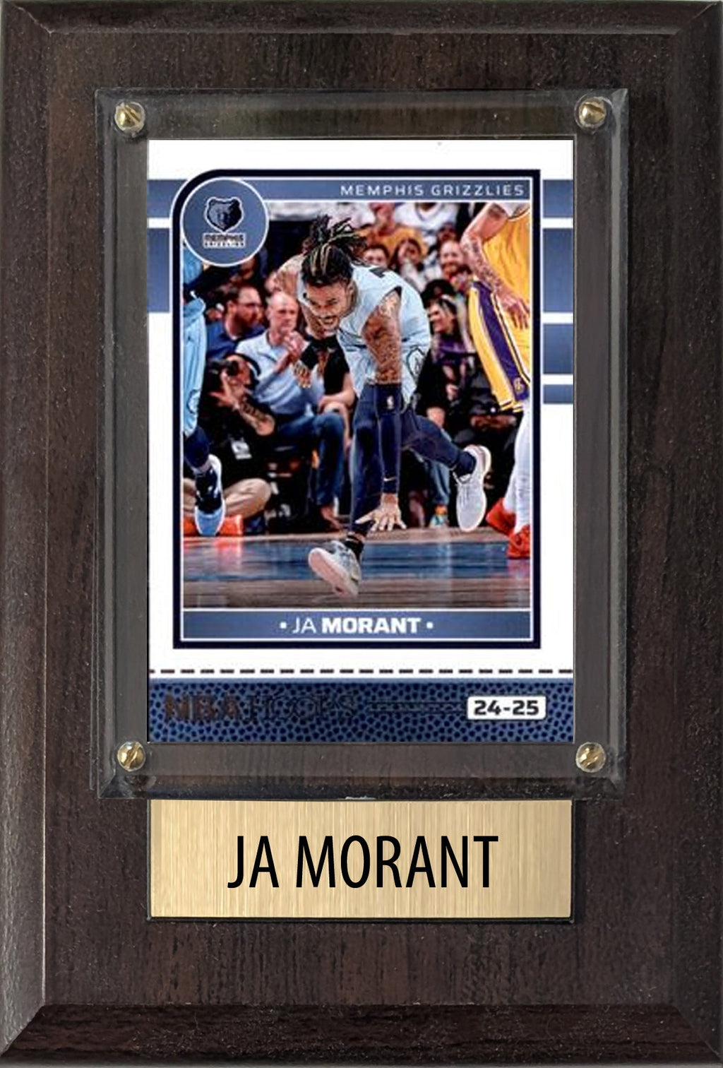 Ja Morant Memphis Grizzlies 2025 2024 Donruss Score Prizm Topps 4x6 Gift Plaque