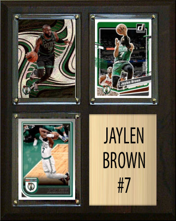 Jaylen Brown 3 Card Plaque Donruss Hoops Fleer Topps 2023 2024 Boston Celtics
