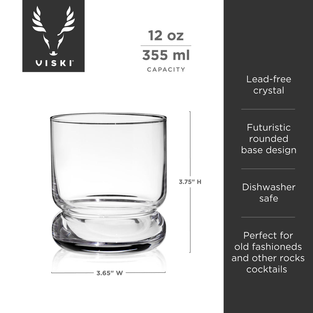 Mercury Crystal Lowball Tumblers, Set of 2