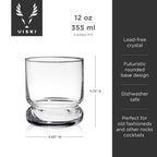 Mercury Crystal Lowball Tumblers, Set of 2