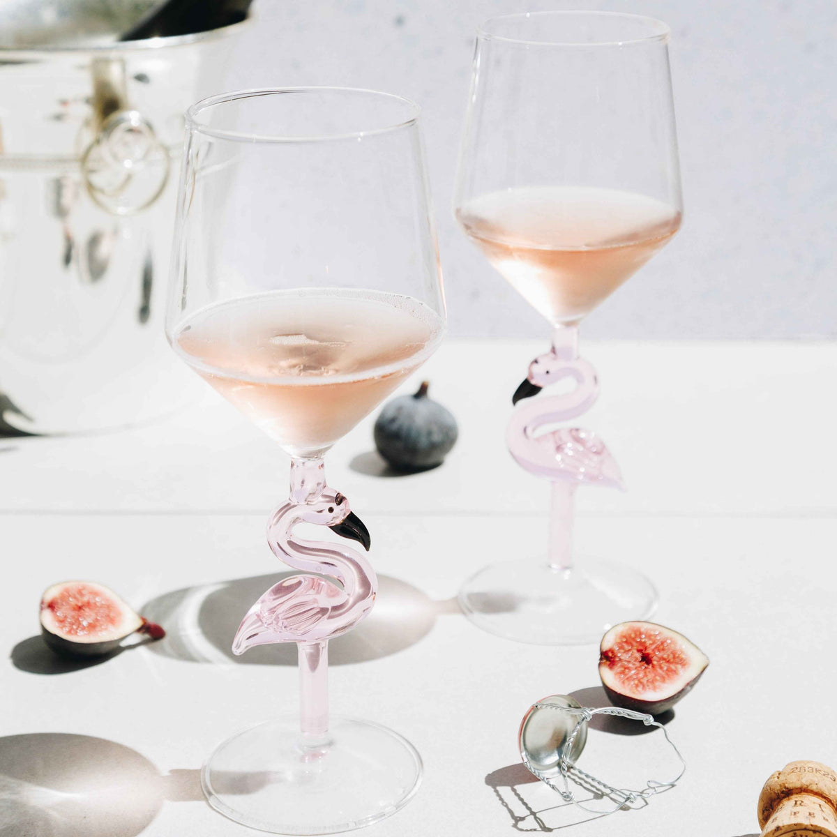 3D Flamingo Wine Glass