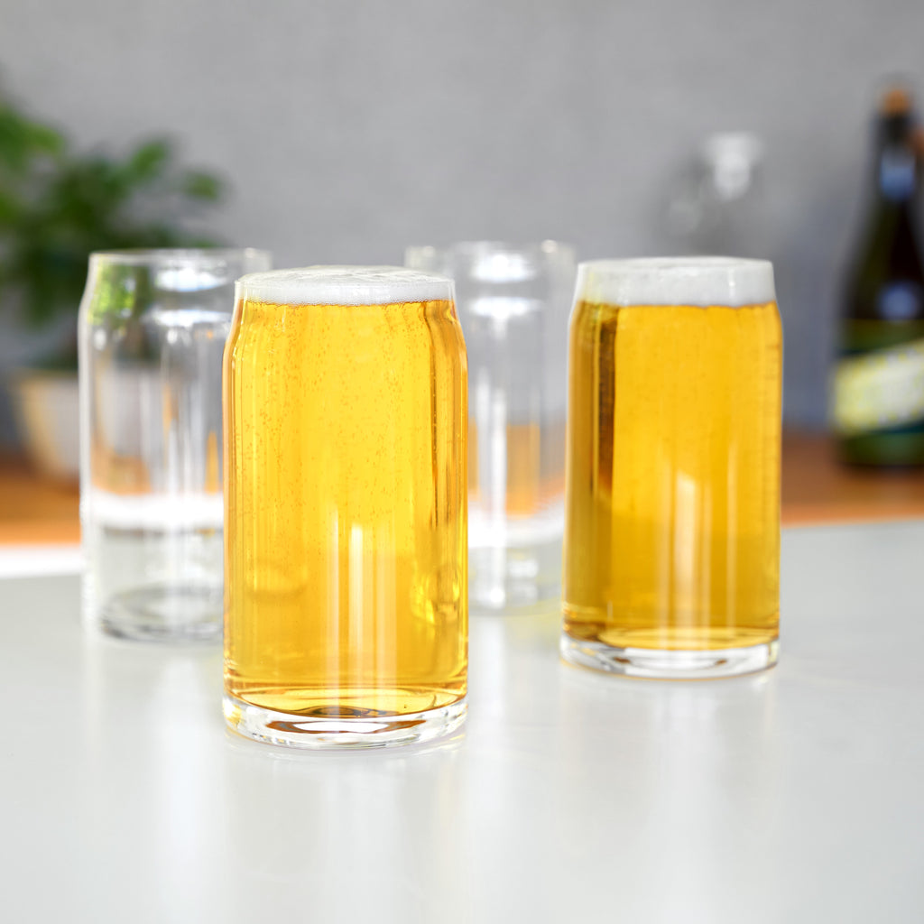 Beer Can Pint Glasses, Set of 4