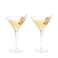 Raye Stemmed Crystal Martini Glasses Set of 2