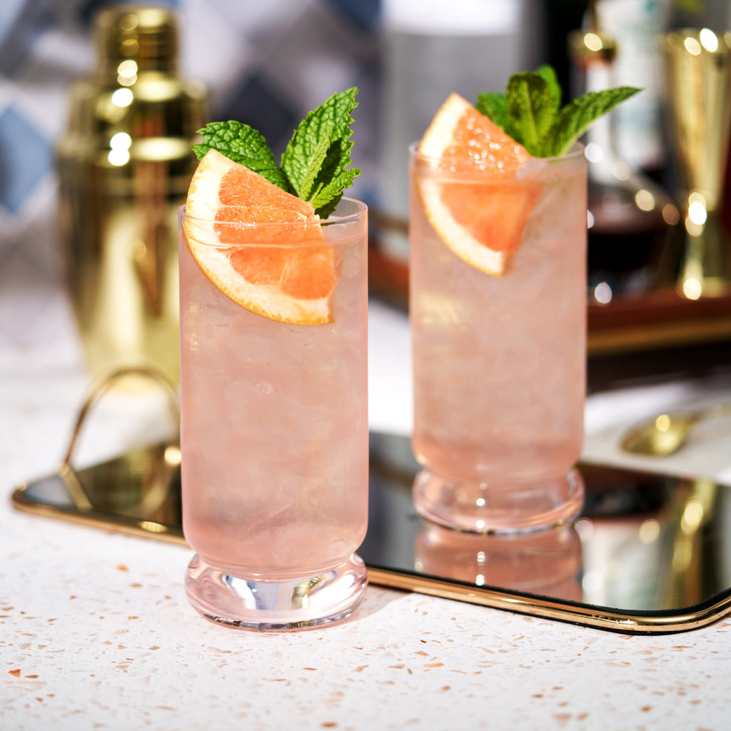 Mercury Crystal Highball Glasses, Set of 2