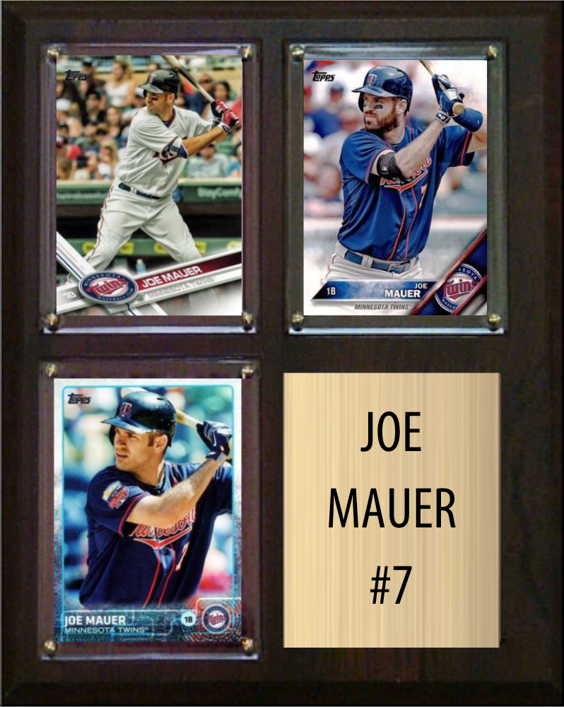 Joe Mauer Minnesota Twins Hall of Fame Fan Gift Plaque 8x10 3 Cards Topps, Bowman 2024 2025 2026