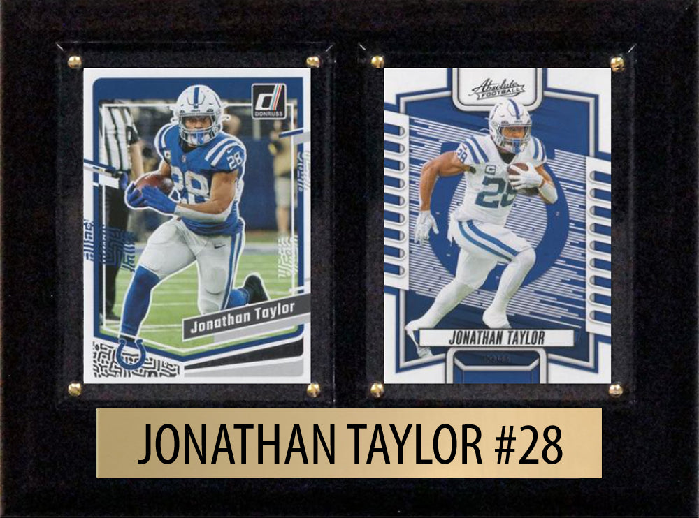 Jonathan Taylor Score Donruss 2025 2024  2 Card 6" x 8" Plaque Indianapolis Colts