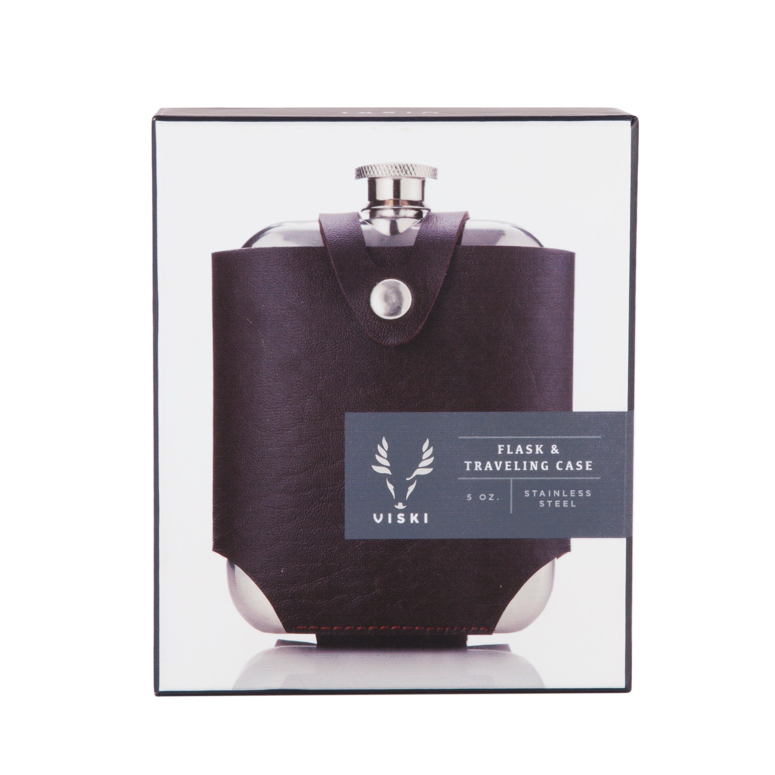 Stainless Steel Flask and Traveling Case
