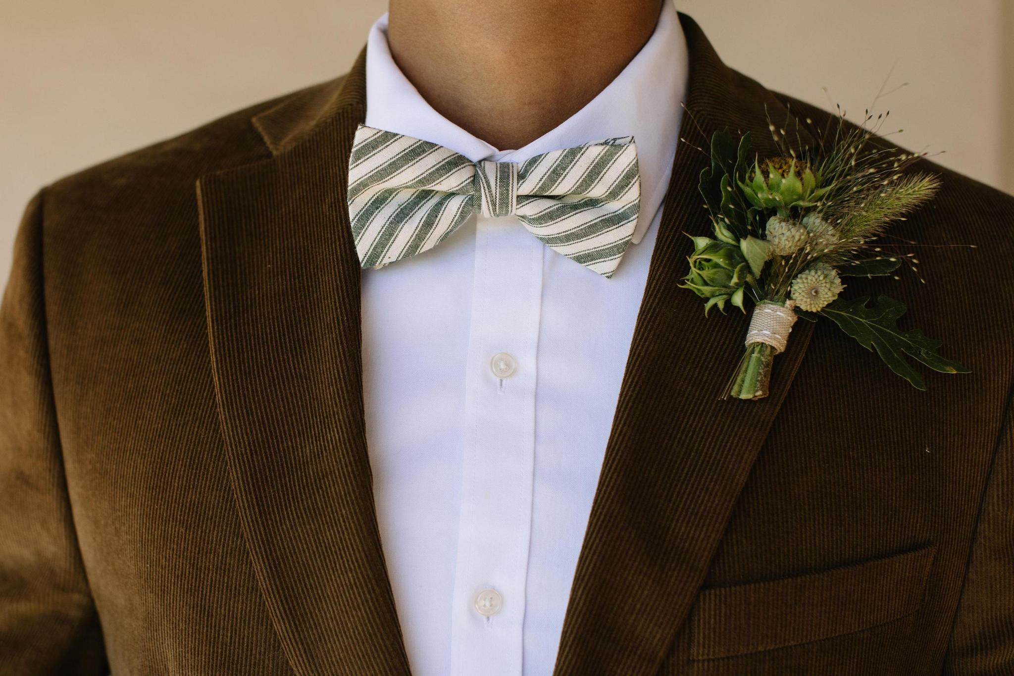 Juniper Stripe - Men's Pre-tied Bow Tie