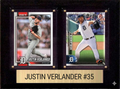 Justin Verlander Detroit Tigers Fan Gift Plaque 6x8 2 Cards Topps, Bowman 2024 2025 2026