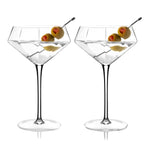 Seneca Diamond Crystal Martini Glasses Set of 2