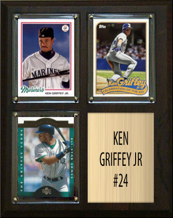 Ken Griffey Jr 24 3 Card Plaque Topps Bowman 2023 2024 Seattle Mariners