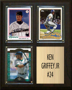 Ken Griffey Jr 24 3 Card Plaque Topps Bowman 2023 2024 Seattle Mariners
