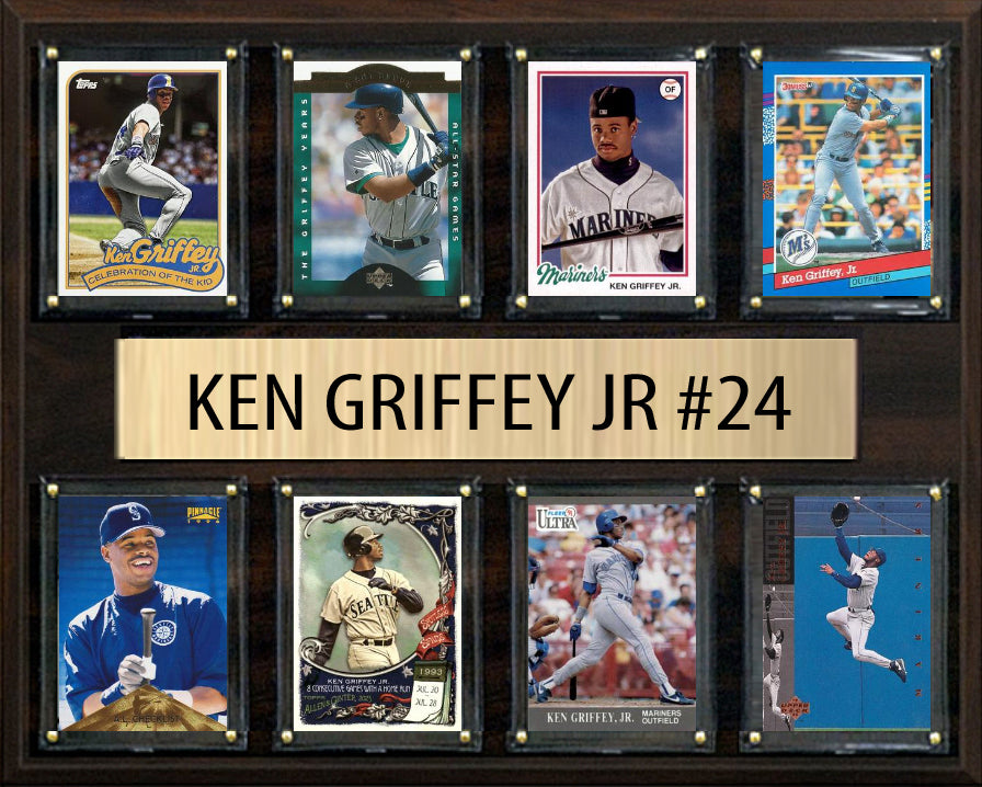 Ken Griffey Jr 24 8 Card Plaque Topps Bowman 2026 2025 2024 Seattle Mariners