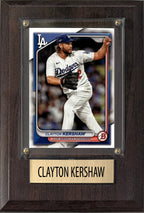 Clayton Kershaw Los Angeles Dodgers 2025 2024 Topps Bowman 4x6 Gift Plaque