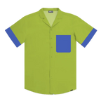 Men’s Short Sleeve Tailored Fit Button-Down Shirt – Key Lime