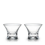 Raye Heavy Base Stemless Crystal Manhattan Glasses Set of 2