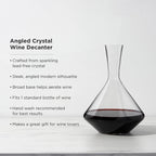 Raye Angled Crystal Wine Decanter