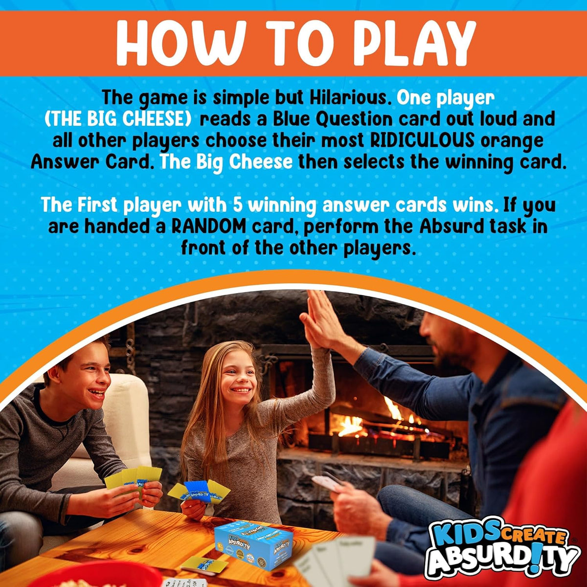 👨‍👩‍👧‍👦 Kids Create Absurdity Funny Card Game for Childs Kids Family Game 😂